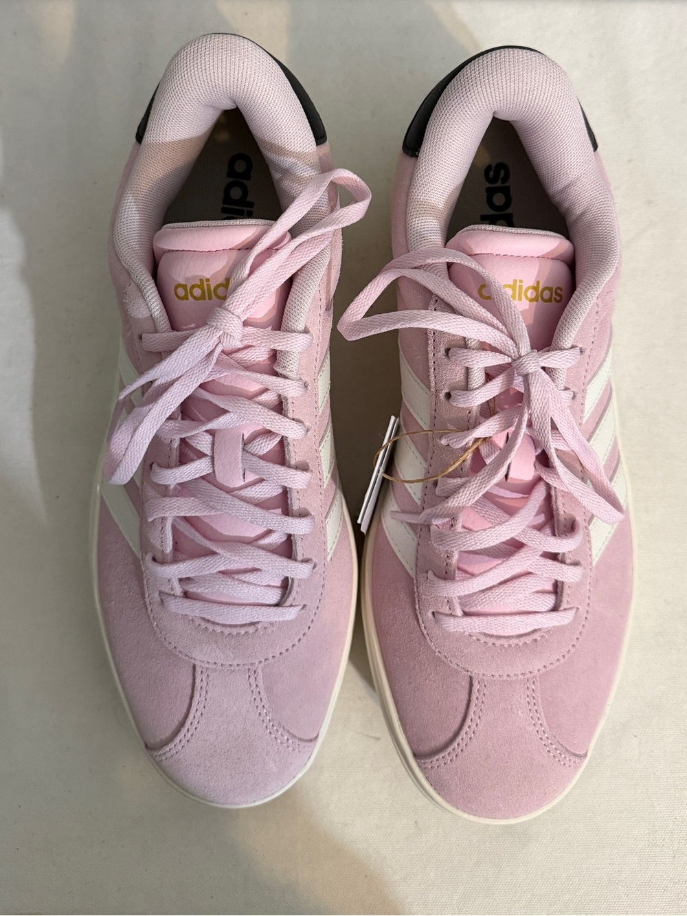 Adidas VL Court Bold Sneakers Women’s Pink Suede Platform Size 9 Shoes NWOB - Picture 10 of 14
